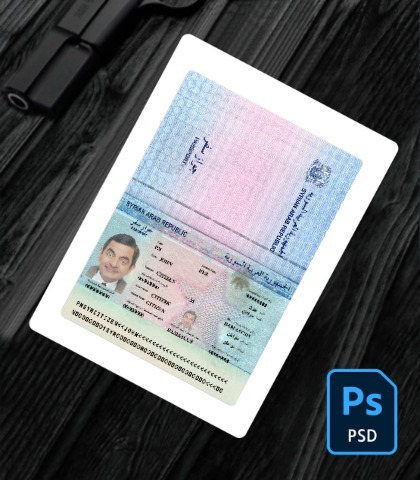 Syria passport 2022-present PSD